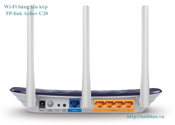 Bộ phát Wi-Fi không dây TP-Link Archer C20 băng tần kép